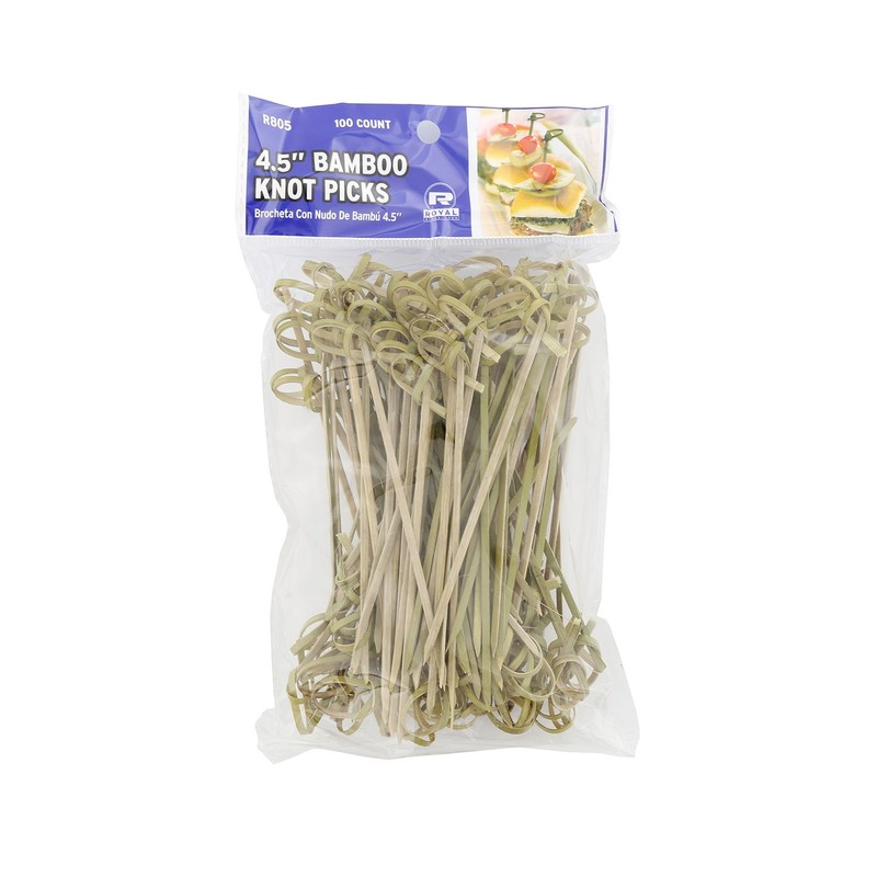 Royal PJP 209BBBCL120 R805 Cocktail-Picks, Bamboo, Brown