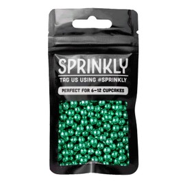 SPRINKLY - Metallic Pearls - Green - 6mm - 30g
