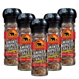 Smoked Chipotle Spicy Seasoning Salt by African Dream Foods | Spicy & Chili Salt with Natural African Jalapeno Peppers, Sea Salt | Ideal for Meat, Chicken, Seafood | 5-Pack