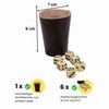 GICO Quality dice cup (genuine leather) standard (9 cm) brown