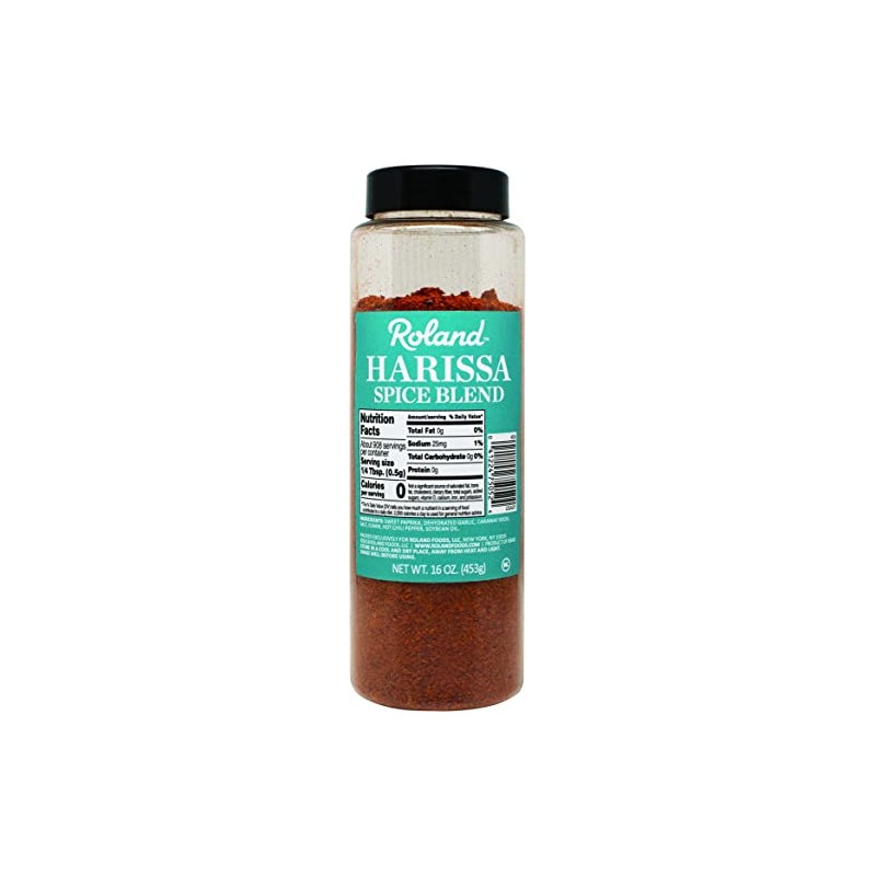 Roland Foods Harissa Spice Blend, Specialty Imported Food, 16-Ounce Bottle