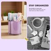 Comix 360° Rotating Pen Holder for Desk, Purple Pencil Holder