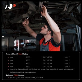 A-Premium Power Steering Pump, with Reservoir, Compatible with Ram 2500 2013-2018, 3500 2013-2018, 4500 2013-2018, 5500 2013-2018, 6.7L