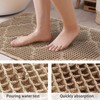 ZALL Tan Waffle Bath Mat,Super Absorbent Non Slip Bathroom Rug,Brown
