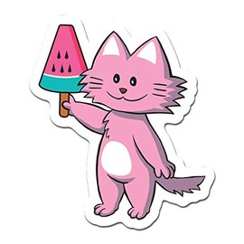 MightySkins Cat Watermelon 24" Peel and Stick Wall Art Removable Cute Stylish Funny Cartoon Dorm Room Decor Sticker Vinyl Wall Decals