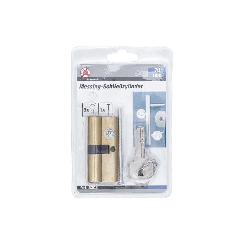 BGS Diy 8093 | Brass Cylinder Lock | 70 mm