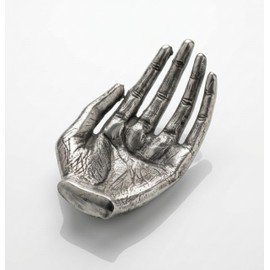 Silver Caring Hand Shaped Decorative Hand Tray-Cute Catch All Trinket Tray - Candy Dish Offering Stand - Home Decor Hand Jewellery Holder Keys Holder - Mother’s Day Birthday Christmas (Silver)