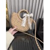 Inshere Women's Straw Beach Bag, Woven Shoulder Bag with Handbag,