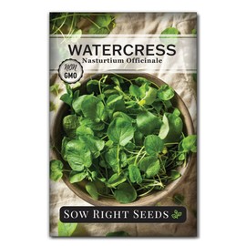 Sow Right Seeds - Watercress Seeds for Planting - Non-GMO Heirloom Packet with Instructions to Plant and Grow Home Garden - Fast-Growing Aquatic Vegetable with Edible Leaves - Fresh and Delicious