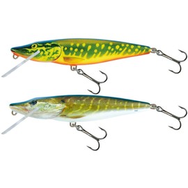 Salmo Pike Set 2 Lures for Pike 11 cm 15g Floating Lure for Pike, Zander, Perch, Pike Lures, Pike Lures, Barschwobbler,