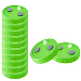 12 Pcs Wide Mouth Liquid Culture Lid Cultivation Mason Jar Lids with 0.22um PTFE Syringe Filters 12 Ruhr Connectors & 25 Self-healing Rubber Stoppers