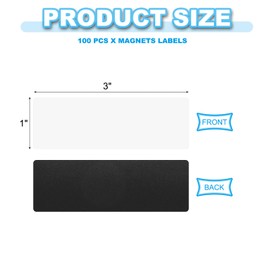 PATIKIL Dry Erase Magnetic Labels, 100 Pcs Magnets Labels Stickers Name Tags for Locker Toolbox Shelving Refrigerator Whiteboard Classroom Office, White, 3"x1"