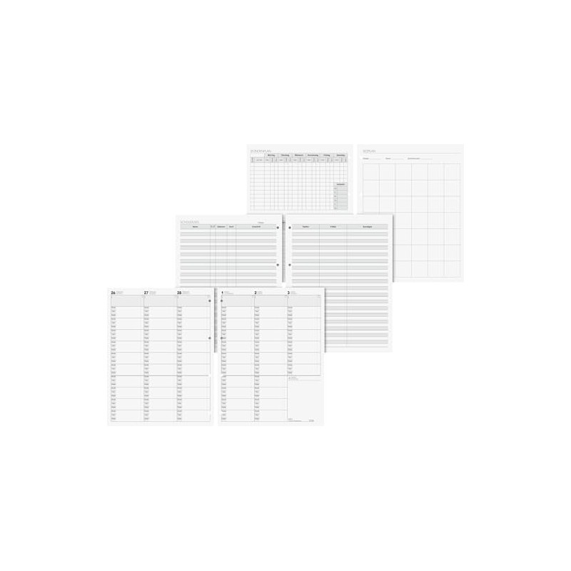BRUNNEN Weekly Replacement Calendar 2025/2026 | 230 x 297 mm
