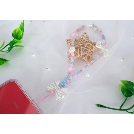 Handmade Butterfly Cell Phone Strap with Colorful Beads Kawaii Beaded Phone Charm USA