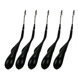 Mawa by Reston Lloyd BodyForm Series Non-Slip Space-Saving Extra Wide Clothes Hanger with Bar for Pants, Set of 5, Black