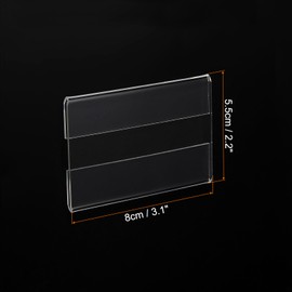 PATIKIL 2x3 Wall Mount Acrylic Sign Holder, 12Pcs Advertisement Display Frame with Tape Adhesive for Office Home Store Restaurant, Clear