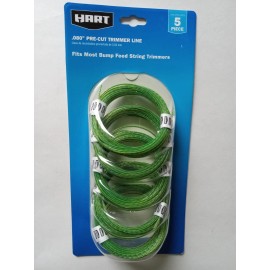 HART NEW HART PRE-CUT TRIMMER LINE COILS .080 5 Pack U20