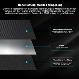 CCTREE Ender 3 Build Plate Kit Dual-Sided Printing Platform Board Glossy PET + Coated PEI Sheet Construction Surface for Creality Ender 3/3 V3 SE/3Pro/3 V2/3 S1/S1 Pro/K1 235 x 235 mm