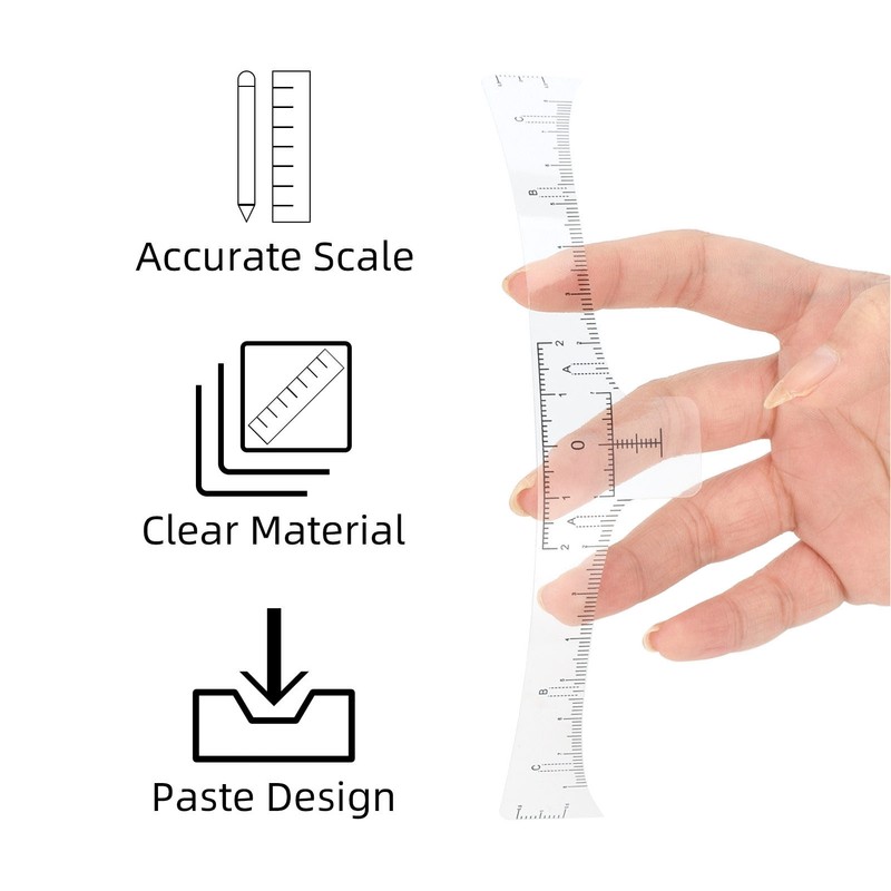 100pcs Adhesive Eyebrow Ruler Disposable Eyebrow Ruler Stencils Eyebrow Guide