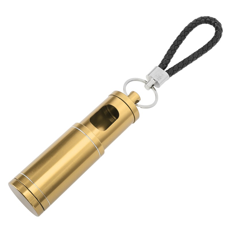 Portable Pocket Ashtray with Keychain Lanyard Retractable Circular Aluminium Alloy