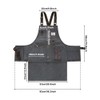 MiOYOOW Work Apron, Adjustable Canvas Kitchen Apron, Cross Back Apron