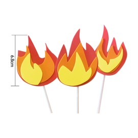 Decoración para tartas de coche de bomberos, decoración para tartas de fuego, decoración para bomberos, decoración para fiestas de cumpleaños y Pentecostés