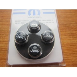 Mopar Jeep Black Valve Stem Caps New OEM
