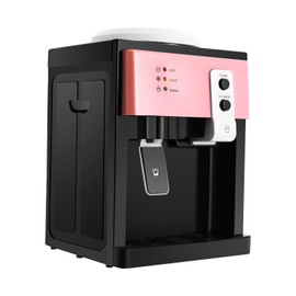 Hot/Cold Water Dispenser,Water Dispenser Cooler,Top Loading Water Cooler with 3 Indicator Lights,1.2 to 5 Gallon Countertop Water Cooler Dispenserfor Bedroom, Studio, Office,Rose Gold