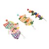 3pcs Parrot Chew Toys Weave Carrot Corn Rattan Balls Shredded