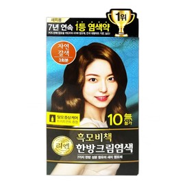Lien Black Hair Secret Herbal Gray Hair Dye Cream Natural Brown 3 servings -O / 리엔 흑모비책 한방 새치 염색 크림 자연 갈색 3회분 -O