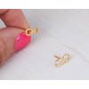 Tooliks - Infinity Stud Earrings - Tiny Gold Post Earrings