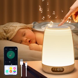 Baby Night Light Kids Night Light, 48 Colors+14 White Noise Night Light Baby Light+APP Touch Light Night Lamp,Dimmable Kids Lamp Night Lamp,3000mAh Baby Night Light Newborn+Timer Night Lights for Kids