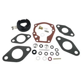 SLSRPMT Carburetor Rebuild Kit 439071 with Float for Johnson Evinrude OMC BRP 1.5-20 HP Outboard Motors Carb Repair Kit Replace Sierra 18-7043 382045 382046 382047 382049 383052 0439071 0398532