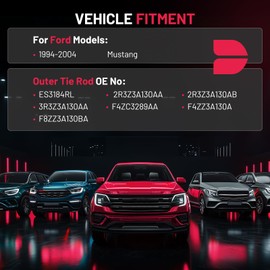 BDFHYK Front Left Right Outer Tie Rod End Compatible with 1994-2004 Mustang Replacement for ES3184RL 2R3Z3A130AA 2R3Z3A130AB 3R3Z3A130AA F4ZC3289AA F4ZZ3A130A F8ZZ3A130BA