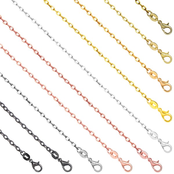 SANNIX 50 x 18 inches / 45 cm silver-plated necklace