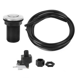 Air Activated Push Switch Button for Garbage Disposal Bathtub Air Hose Button Switch Kit