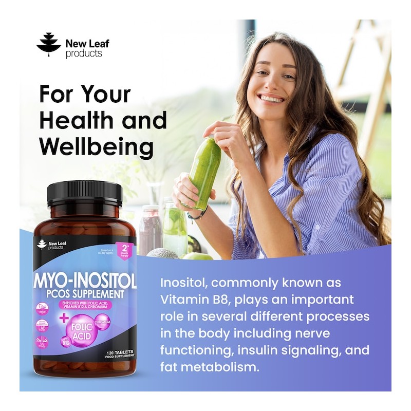 New Leaf Products Myo Inositol Capsules 120 Capsules