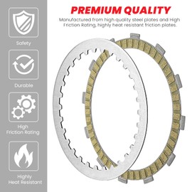 kekykm Clutch Kit Disc Friction Steel Plates compatible with Harley Davidson Twin Cam Touring Dyna Softail Models 1997-2017, Replace of P/N 37980-10 307-30-10013