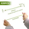 Pack of 20 Bungee Cords with Hooks, Latex Elastic Cords,