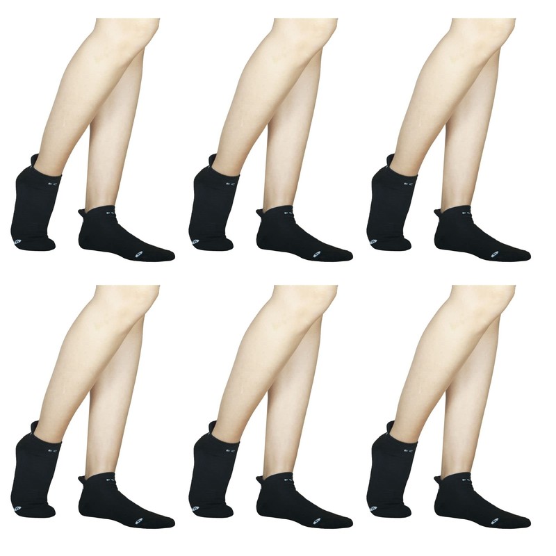 In"tocco 6 Pairs - Unisex Cotton Socks with Sponge Insole,