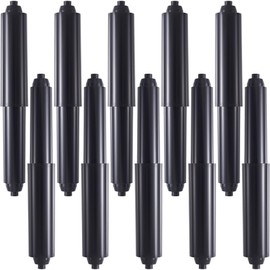 Mxxipp 10pcs Toilet Paper Roll Holders, Plastic Spring Loaded Paper Spindle Extender, Universal Toilet Tissue Replacement Rod for Bathroom- Black