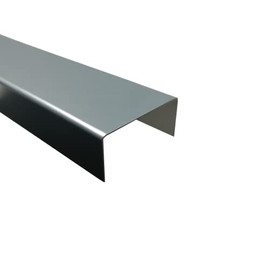 Cover Profile Aluminium Anthracite, 2000 mm U-Profile Decorative Exterior 20 x 100 x 20 mm Inner Leg Dimensions Made of Aluminium Ral7016 Anthracite Grey 0.8 mm Thick U Profile Ral 7016, Wall Cover