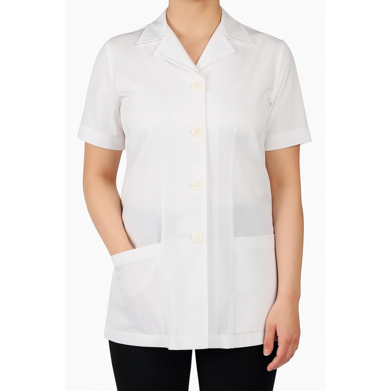 Tess Women's Salon Smock – Bleach-Proof Stylist Jacket, Lightweight Button-Down
