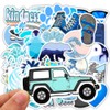 Blue Stickers for Water Bottle Trendy Teen Girls Laptop Hydroflasks