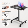 Sweetcrispy Mobile Small Standing Desk - Sit Stand Portable Rolling