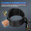 MICTUNING Heavy Duty 7 Way Plug Inline Trailer Cord with