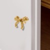 PASOLABE 2Pcs Gold Bow Knobs for Dresser, Bow Cabinet Knobs