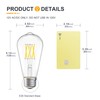 TOKCON 12V LED Edison Light Bulbs - Daylight 5000K 6W(Only