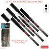 Goldex Klassy BLACK 5 x 0.7mm Fine Tip Ballpoint Pens