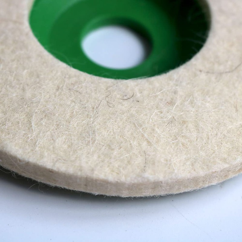 6-piece 125 mm x 22 mm wool felt polishing disc,